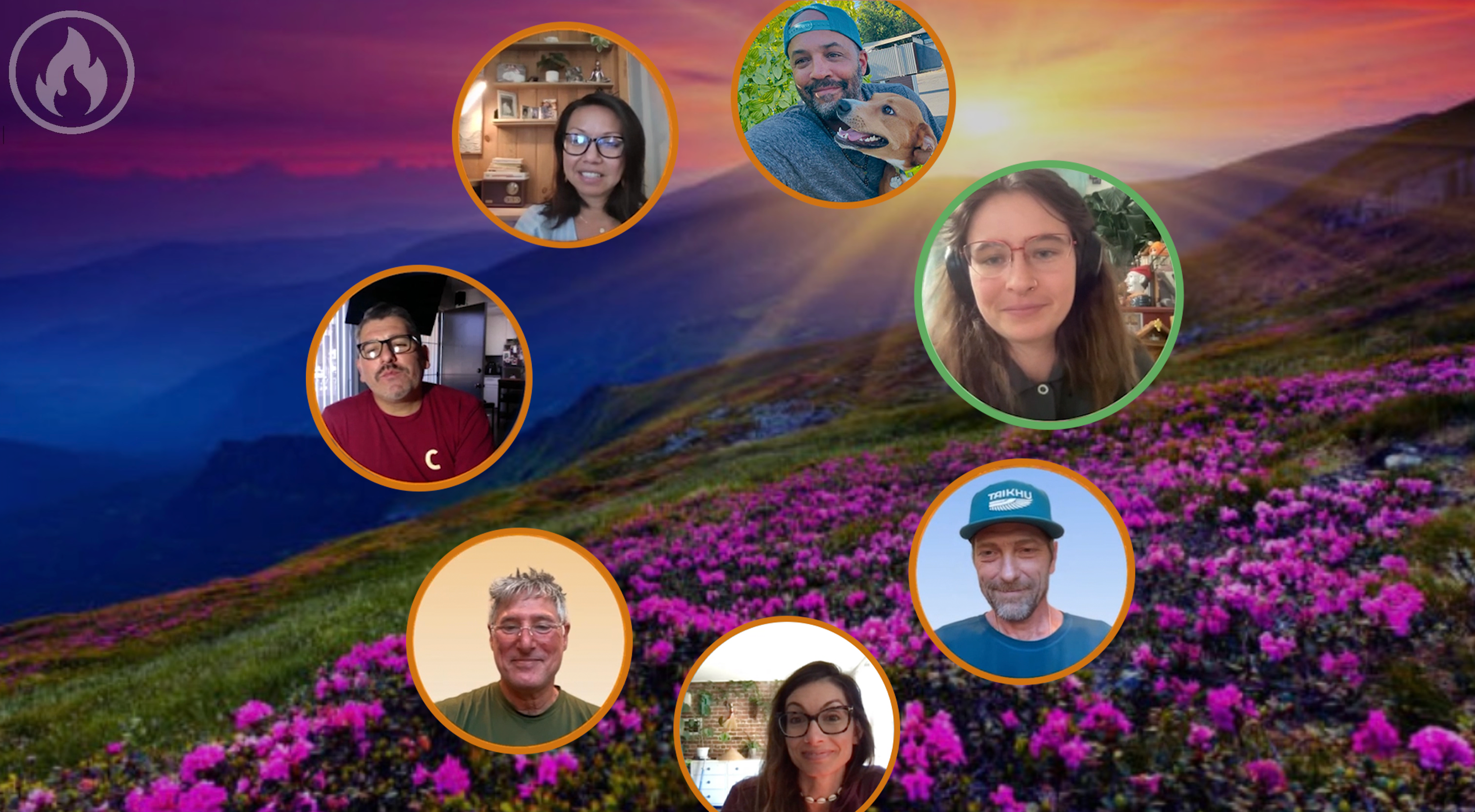CircleUp gathering in the mountain bloom room