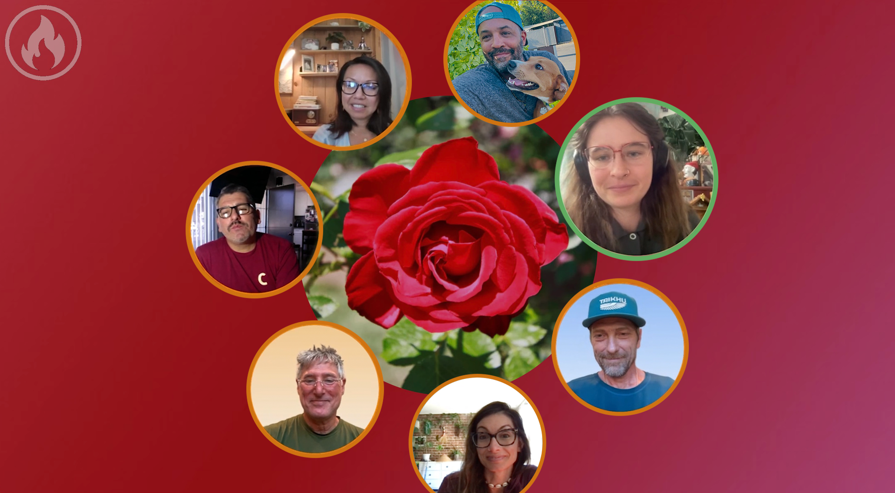 CircleUp gathering in the rose room